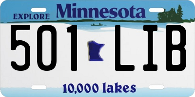 MN license plate 501LIB
