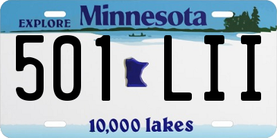 MN license plate 501LII