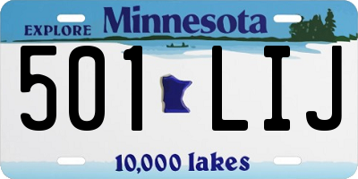 MN license plate 501LIJ