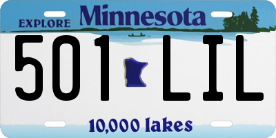 MN license plate 501LIL