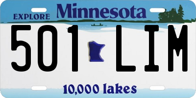 MN license plate 501LIM