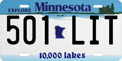 MN license plate 501LIT