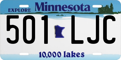 MN license plate 501LJC