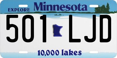 MN license plate 501LJD