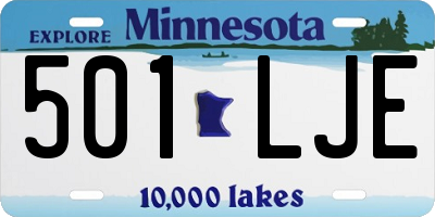 MN license plate 501LJE