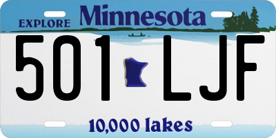 MN license plate 501LJF