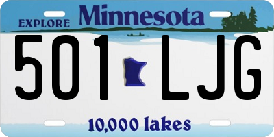 MN license plate 501LJG