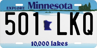 MN license plate 501LKQ