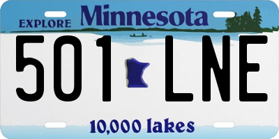 MN license plate 501LNE