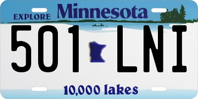 MN license plate 501LNI