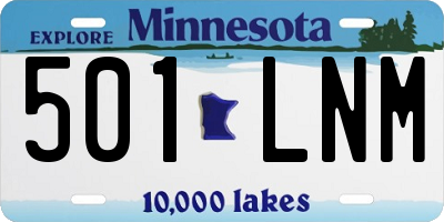 MN license plate 501LNM