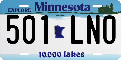 MN license plate 501LNO