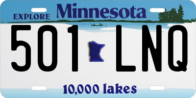 MN license plate 501LNQ