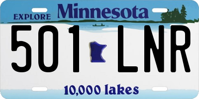 MN license plate 501LNR