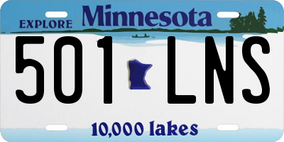 MN license plate 501LNS