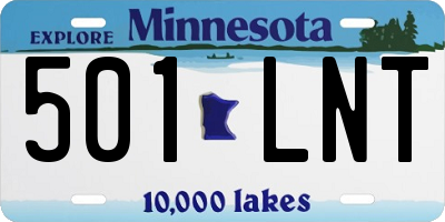 MN license plate 501LNT