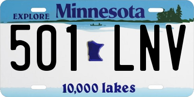 MN license plate 501LNV