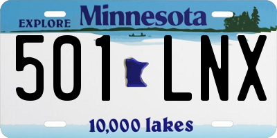 MN license plate 501LNX