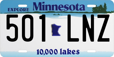 MN license plate 501LNZ