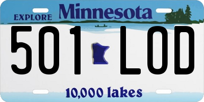 MN license plate 501LOD