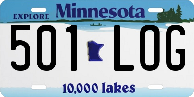 MN license plate 501LOG