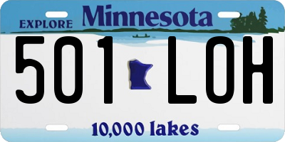 MN license plate 501LOH