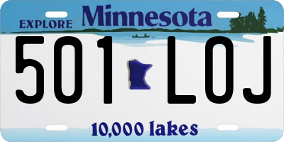 MN license plate 501LOJ