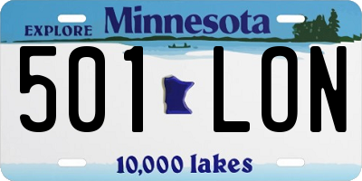 MN license plate 501LON