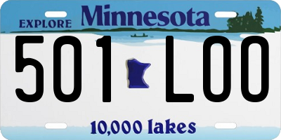 MN license plate 501LOO