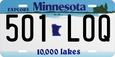 MN license plate 501LOQ