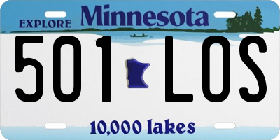 MN license plate 501LOS