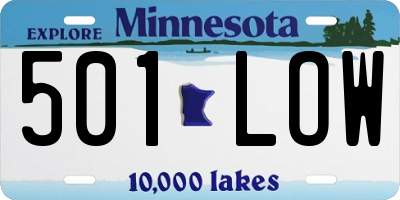 MN license plate 501LOW