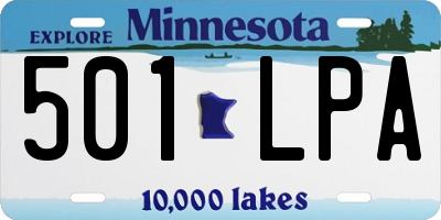 MN license plate 501LPA