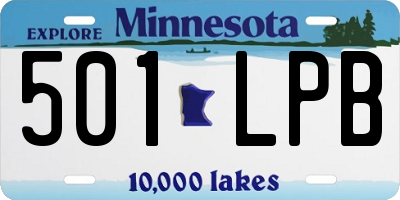 MN license plate 501LPB