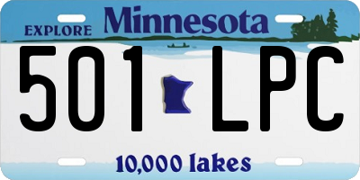 MN license plate 501LPC