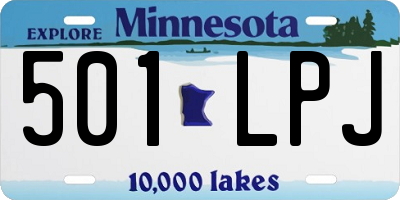 MN license plate 501LPJ