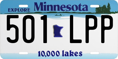 MN license plate 501LPP