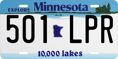 MN license plate 501LPR
