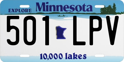MN license plate 501LPV