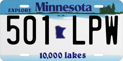 MN license plate 501LPW
