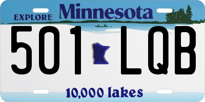 MN license plate 501LQB