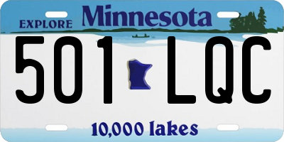 MN license plate 501LQC