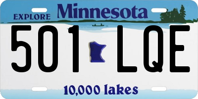 MN license plate 501LQE