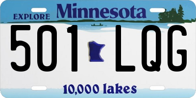 MN license plate 501LQG