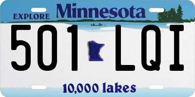 MN license plate 501LQI
