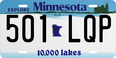 MN license plate 501LQP