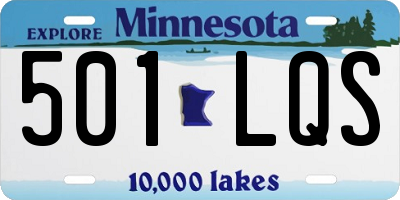 MN license plate 501LQS