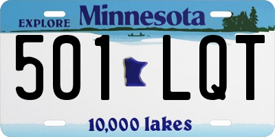 MN license plate 501LQT
