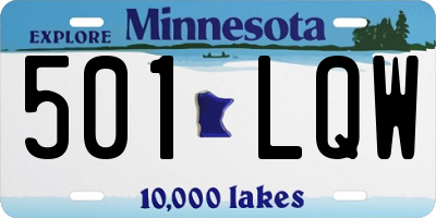 MN license plate 501LQW