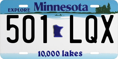MN license plate 501LQX